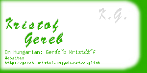 kristof gereb business card